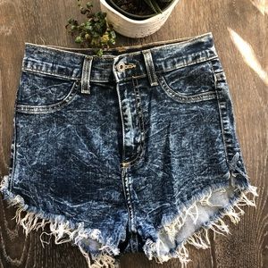 GJG Distressed High Waisted Shorts